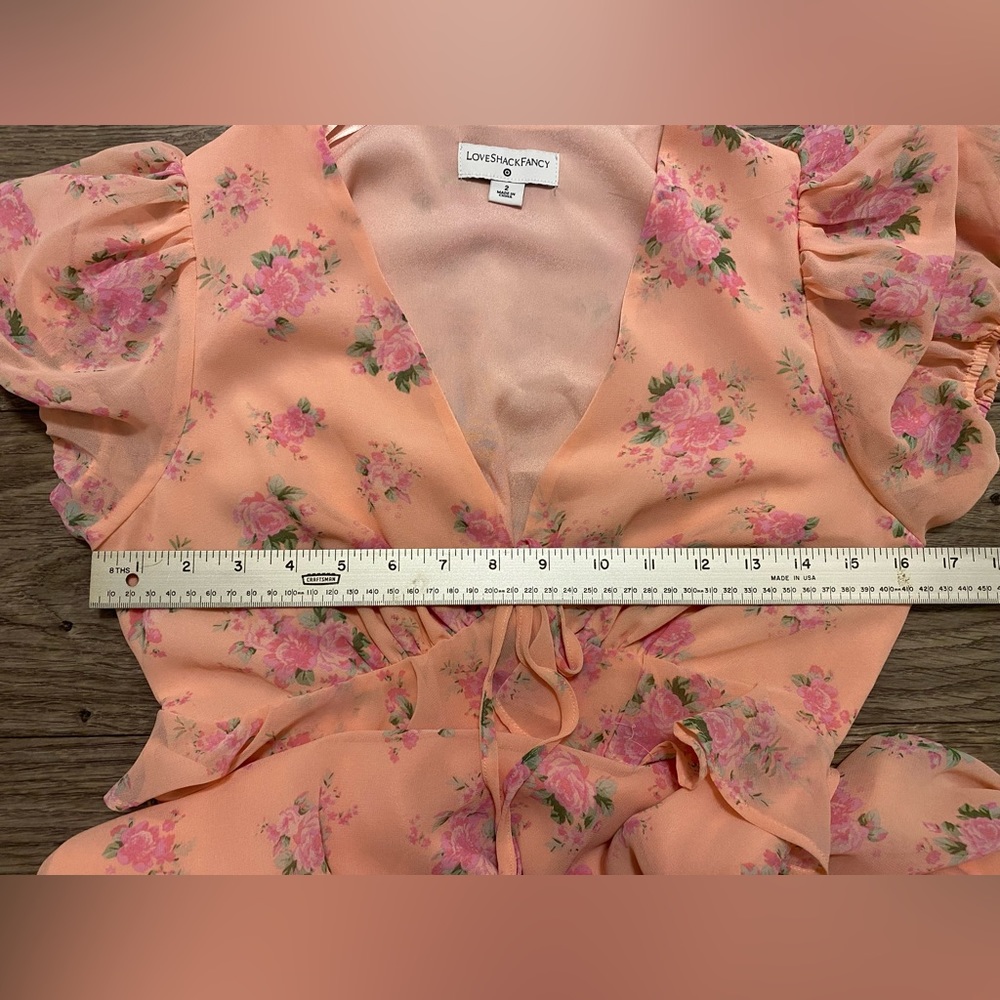 LoveShackFancy For Target Pink/Peachy Fleur Dress Size 2 - Picture 12 of 14